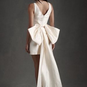 Anthropologie Sachin & Babi Archie V-Neck Back Bow Mini Dress Size 4